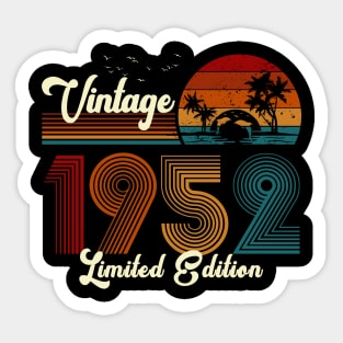 Vintage 1952 Shirt Limited Edition 68th Birthday Gift Sticker